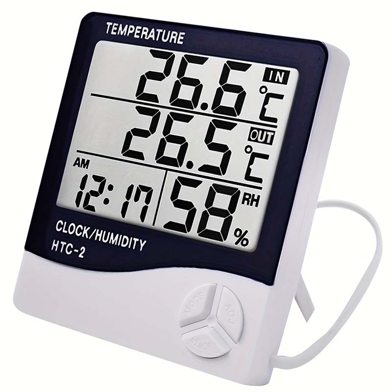 Wireless Weather Station Indoor Outdoor - Thermomètre et hygromètre numérique LCD, compteur