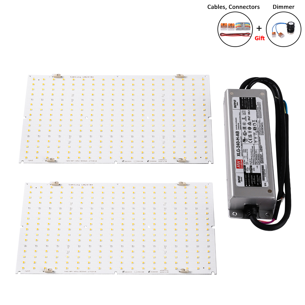 Plant Grow Light Full Spectrum Clip On - 2x120 w QB288 lm281b + spectre