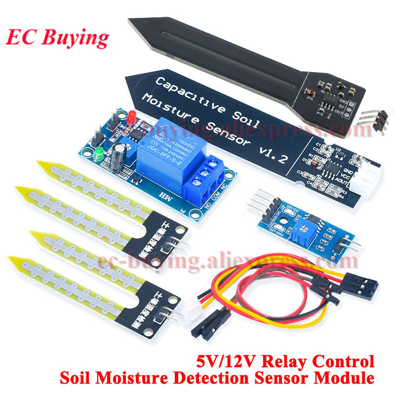 Soil Moisture Sensor Relay Module Arduino - Module de capteur capacitif d'humidité du