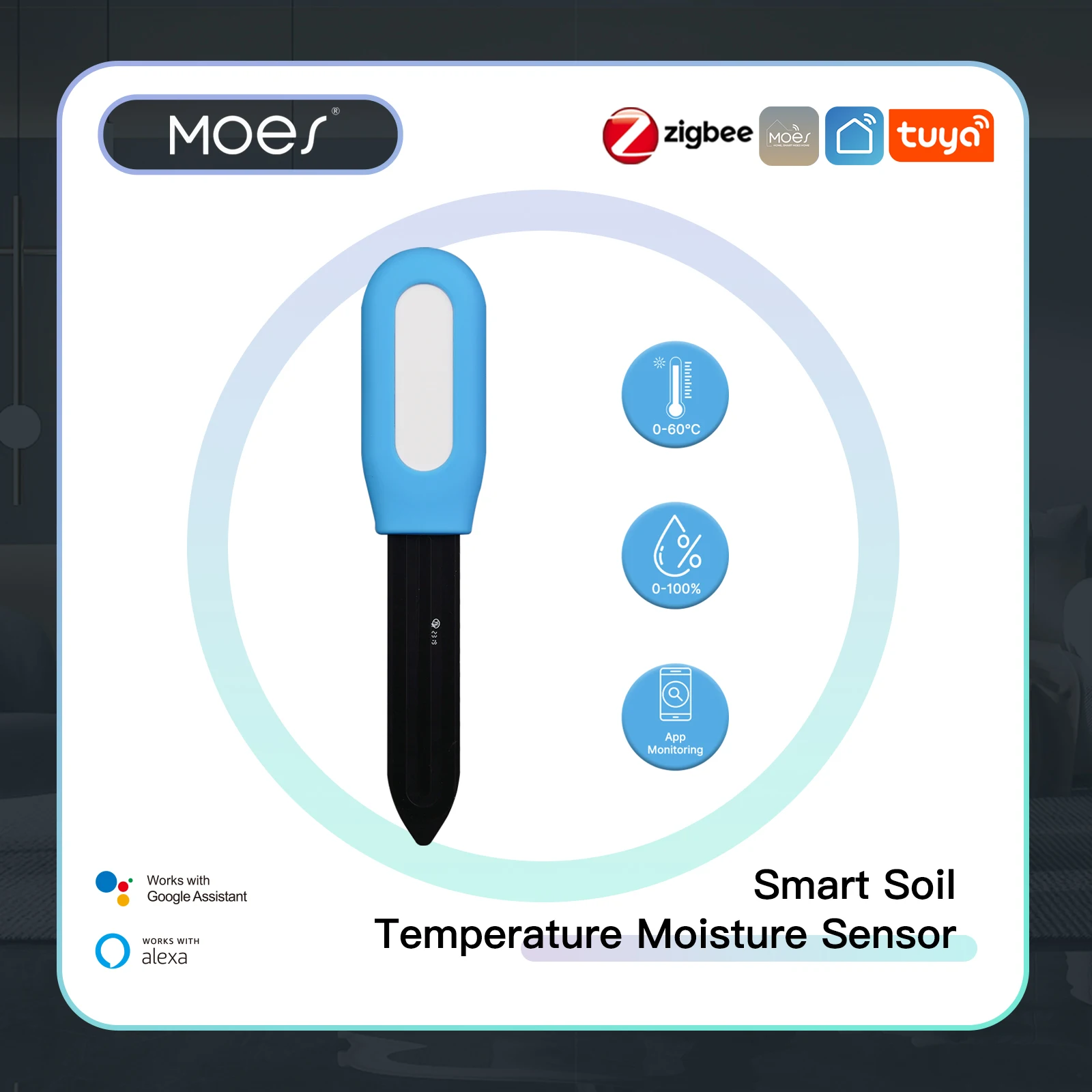 Tuya Zigbee Soil Moisture Temperature Sensor - MOES – compteur intelligent de température