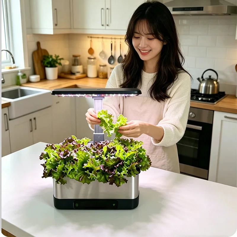 Indoor Herb Garden Grow Light Smart Kit - Kit de système de culture hydroponique,