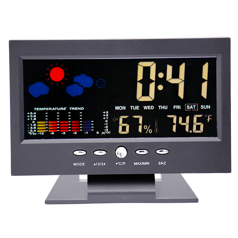 Wireless Weather Station Indoor Outdoor - Station météo numérique multifonction, thermomètre et
