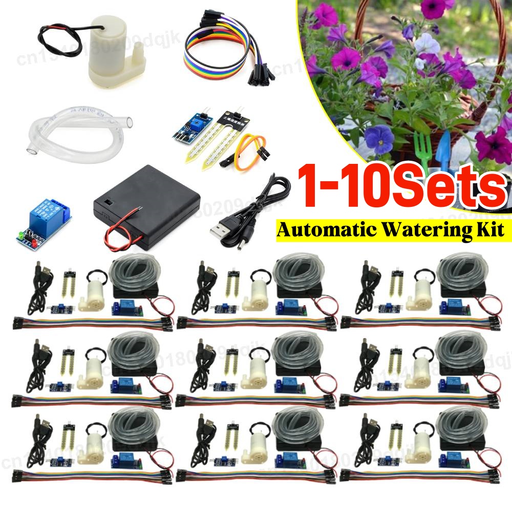 Soil Moisture Sensor Relay Module Arduino - Système d'irrigation automatique 1-10X, Kit de
