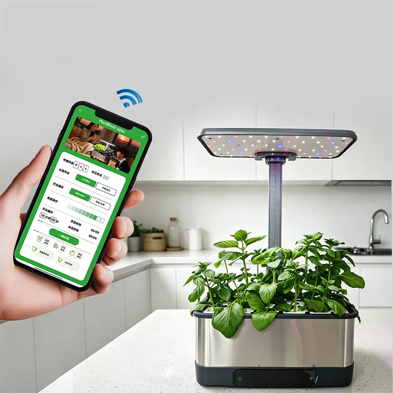 Indoor Herb Garden Grow Light Smart Kit - Kit de système de culture hydroponique,