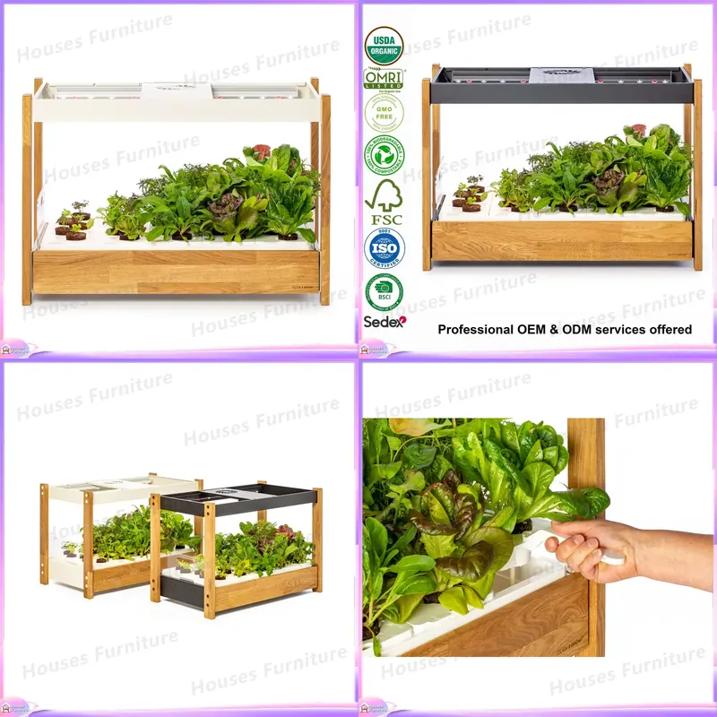 Indoor Herb Garden Grow Light Smart Kit - Système hydroponique vertical intelligent, kit de