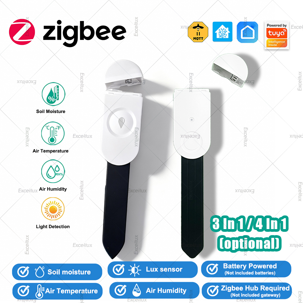 Tuya Zigbee Soil Moisture Temperature Sensor - Capteur intelligent d'humidité du sol Zigbee,