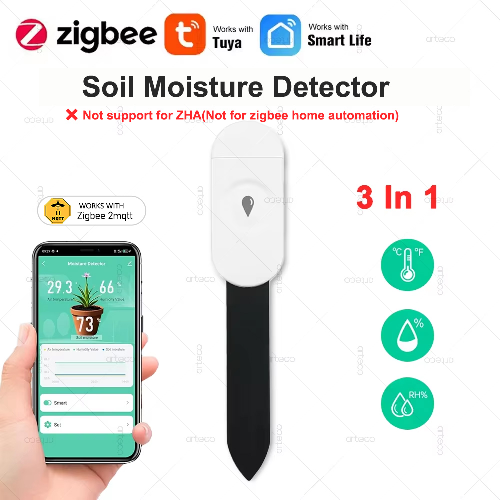 Tuya Zigbee capteur d'humidité - Smart Plant Sensor Soil Moisture Meter avis et prix