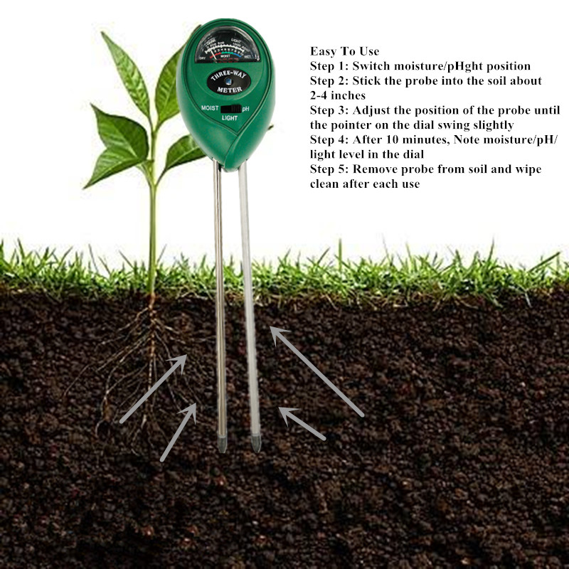 Fonction de testeur de sol por - Soil Ph Meter 3 In 1 Moisture Sunlight avis et prix