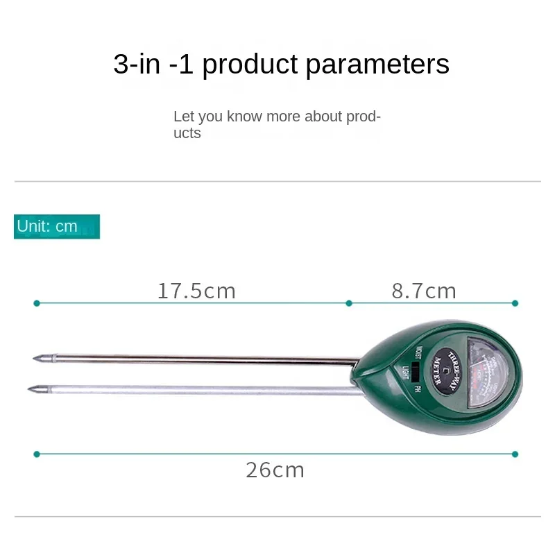 Testeur de PH fleurs de jardin - Soil Ph Meter 3 In 1 Moisture Sunlight avis et prix