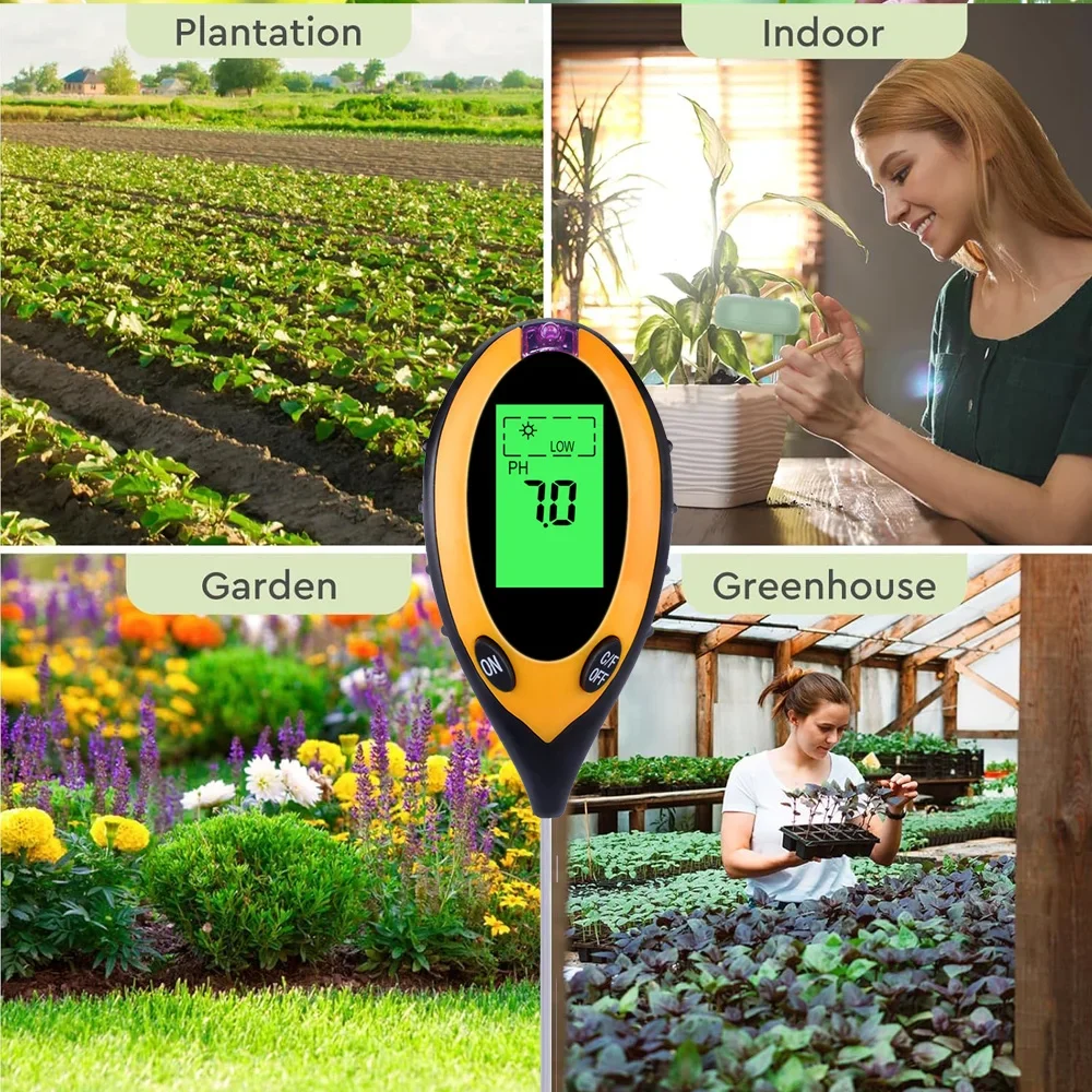 Testeur d'humidité du sol 4 en - Soil Ph Meter 3 In 1 Moisture Sunlight avis et prix