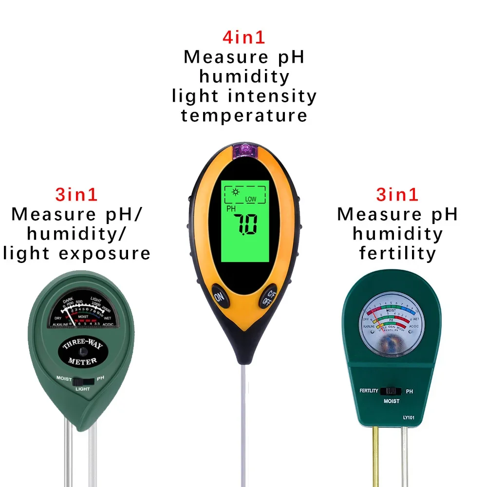 Testeur d'humidité du sol 4 en - Soil Ph Meter 3 In 1 Moisture Sunlight avis et prix