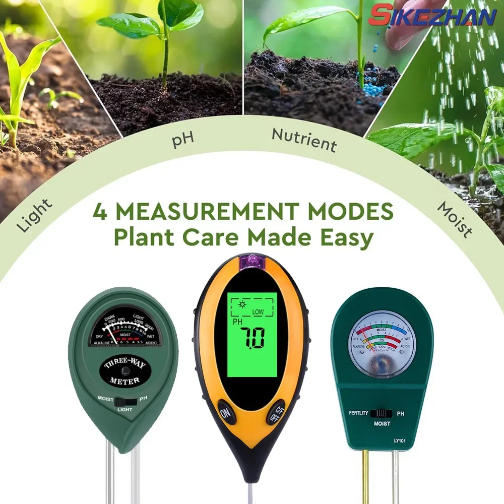Testeur de PH du sol 3/4/en 1, - Soil Ph Meter 3 In 1 Moisture Sunlight avis et prix