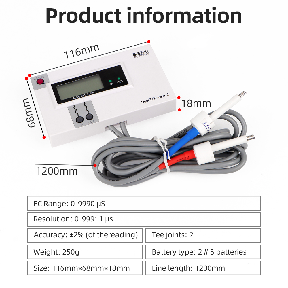 HM Tourists-Testeur de conduct - Hydroponic Ec Tds Conductivity Meter Probe avis et prix