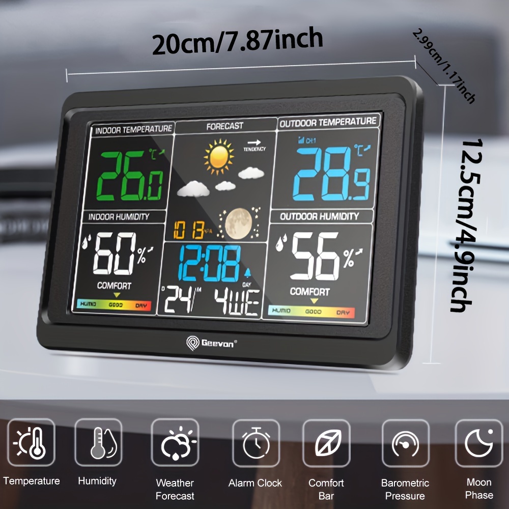 Geevon-Station météo numérique - Wireless Weather Station Indoor Outdoor avis et prix