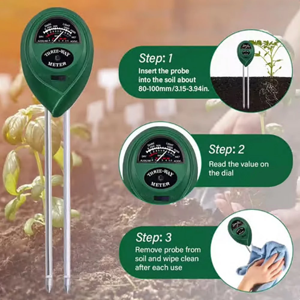 3 In1 humidité lumière du sole - Soil Ph Meter 3 In 1 Moisture Sunlight avis et prix
