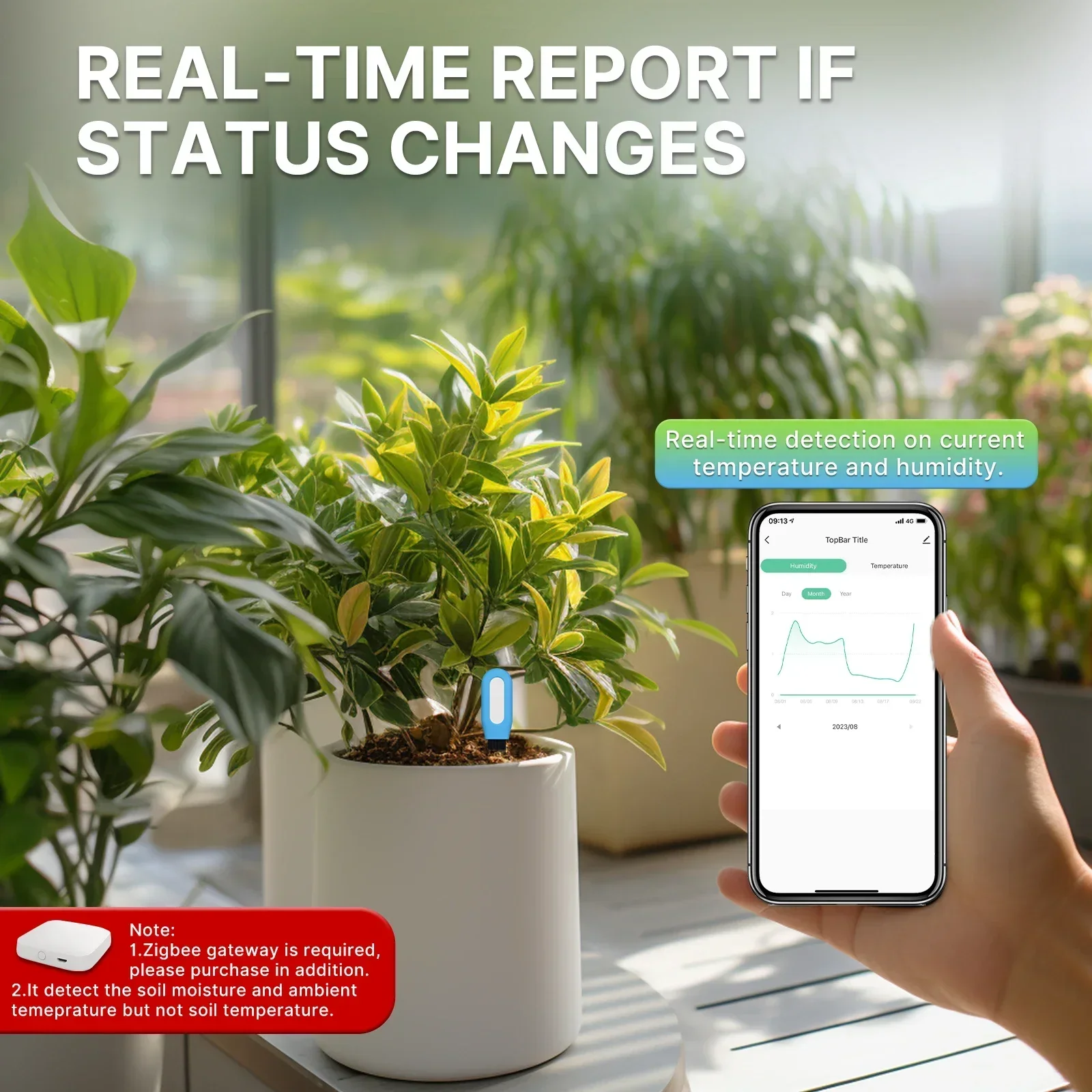 MOES – compteur intelligent de - Tuya Zigbee Soil Moisture Temperature Sensor avis et prix