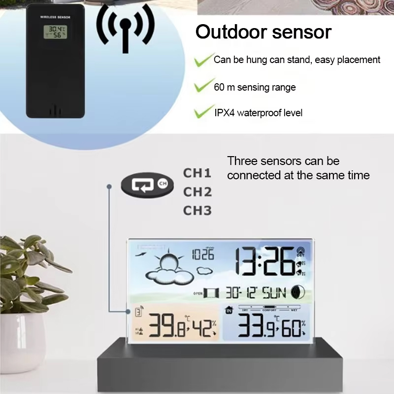 Station météo transparente, th - Wireless Weather Station Indoor Outdoor avis et prix