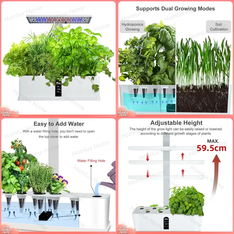 Système de culture hydroponiqu - Indoor Herb Garden Grow Light Smart Kit avis et prix