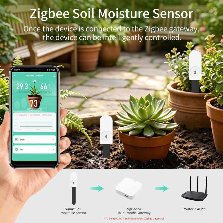 Testeur de sol intelligent Zig - Tuya Zigbee Soil Moisture Temperature Sensor avis et prix