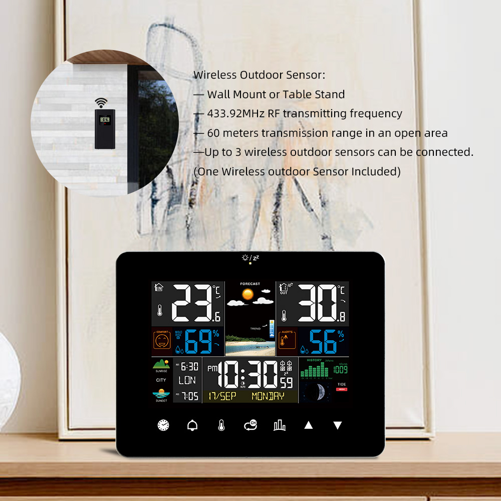 Station météo multifonctionnel - Wireless Weather Station Indoor Outdoor avis et prix