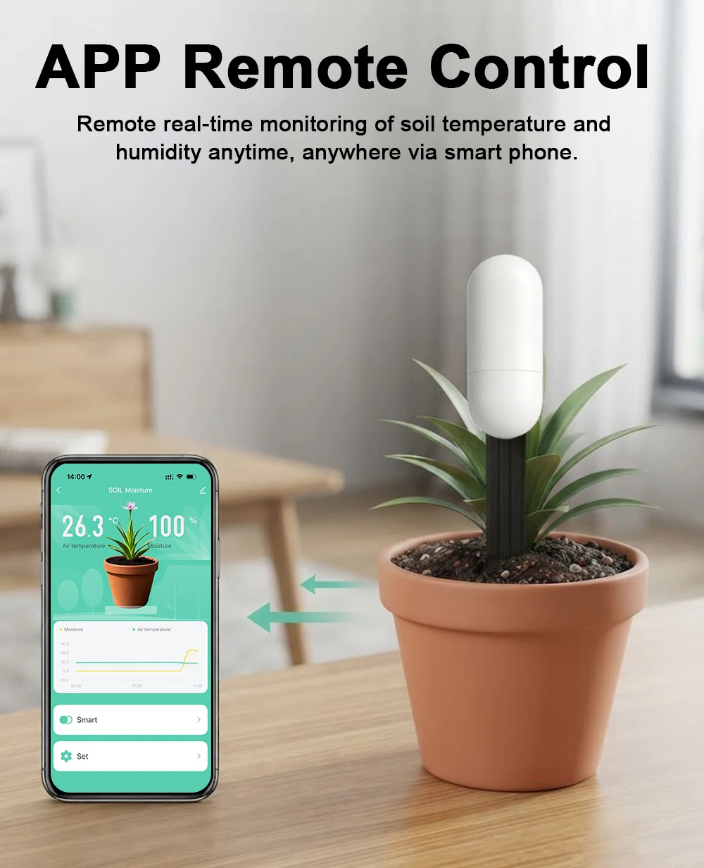 Détecteur de température et d' - Tuya Zigbee Soil Moisture Temperature Sensor avis et prix