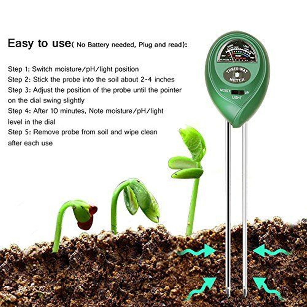 3 en 1 sol PH mètre lumière du - Soil Ph Meter 3 In 1 Moisture Sunlight avis et prix